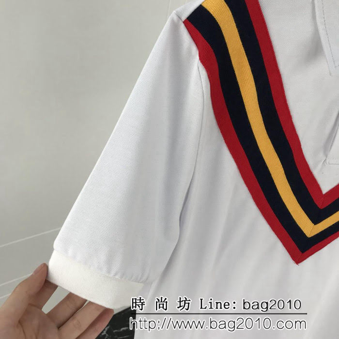 GUCCI古馳 19ss早春新款 絲光珠地棉 男款Polo衫 LA XXV 背後刺繡字母 ydi1774